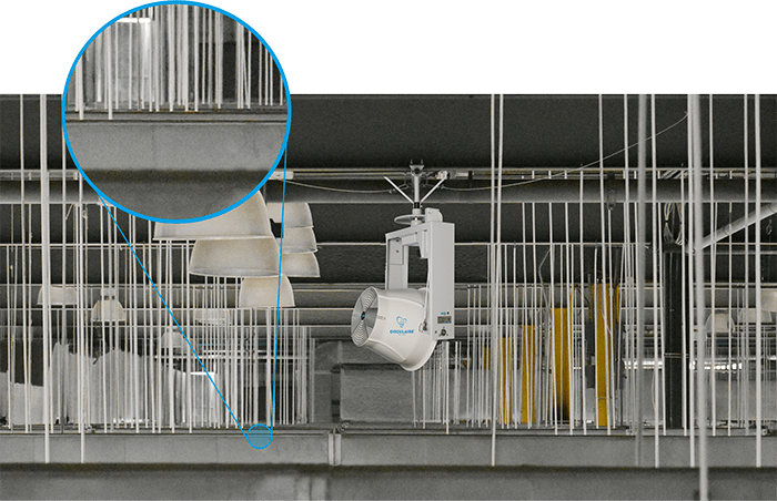 circulaire fan for textile dust prevention and removal